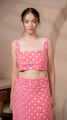 Goa Crop Top in Pink