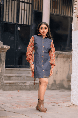 Gulzar Short Dress (Blue)