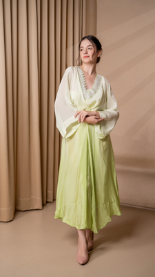 Mykonos Kimono Dress in Green