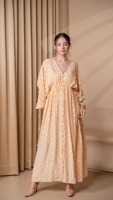 Goa Cape Dress in Peach