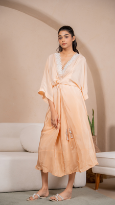 Mykonos Kimono Dress in Peach