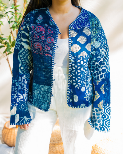 Indigo Patchwork Jacket