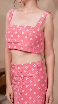Goa Crop Top in Pink