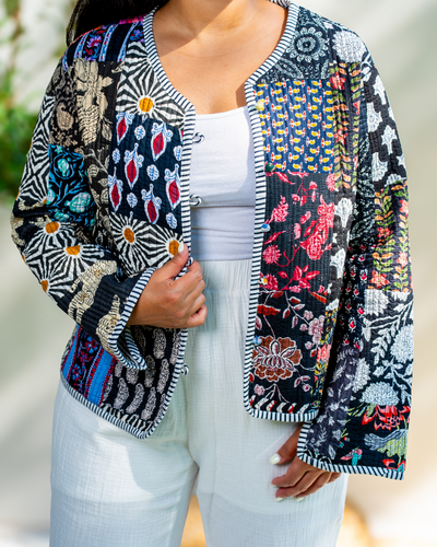 Black Patchwork Jacket