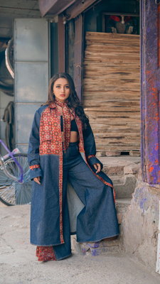 Colaba Trench Coat (Blue)