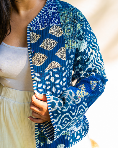 Indigo Patchwork Jacket