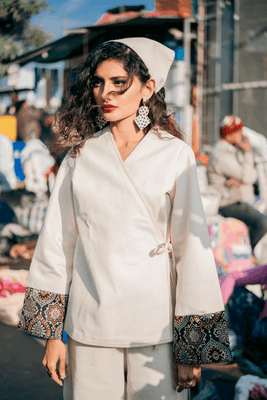 Leher Wrap Top (White)