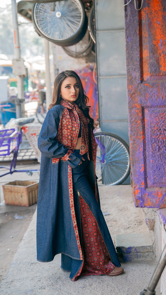 Colaba Trench Coat (Blue)