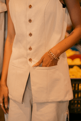 Worli Reversible Vest (White)