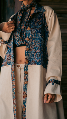 Colaba Trench Coat (White)