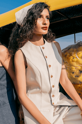 Worli Reversible Vest (White)