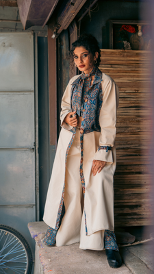 Colaba Trench Coat (White)
