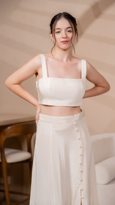 Goa Crop Top in Cream