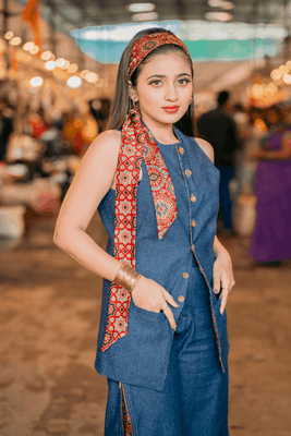 Worli Reversible Vest (Blue)