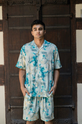 Draco Tie-Dye Set in Blue